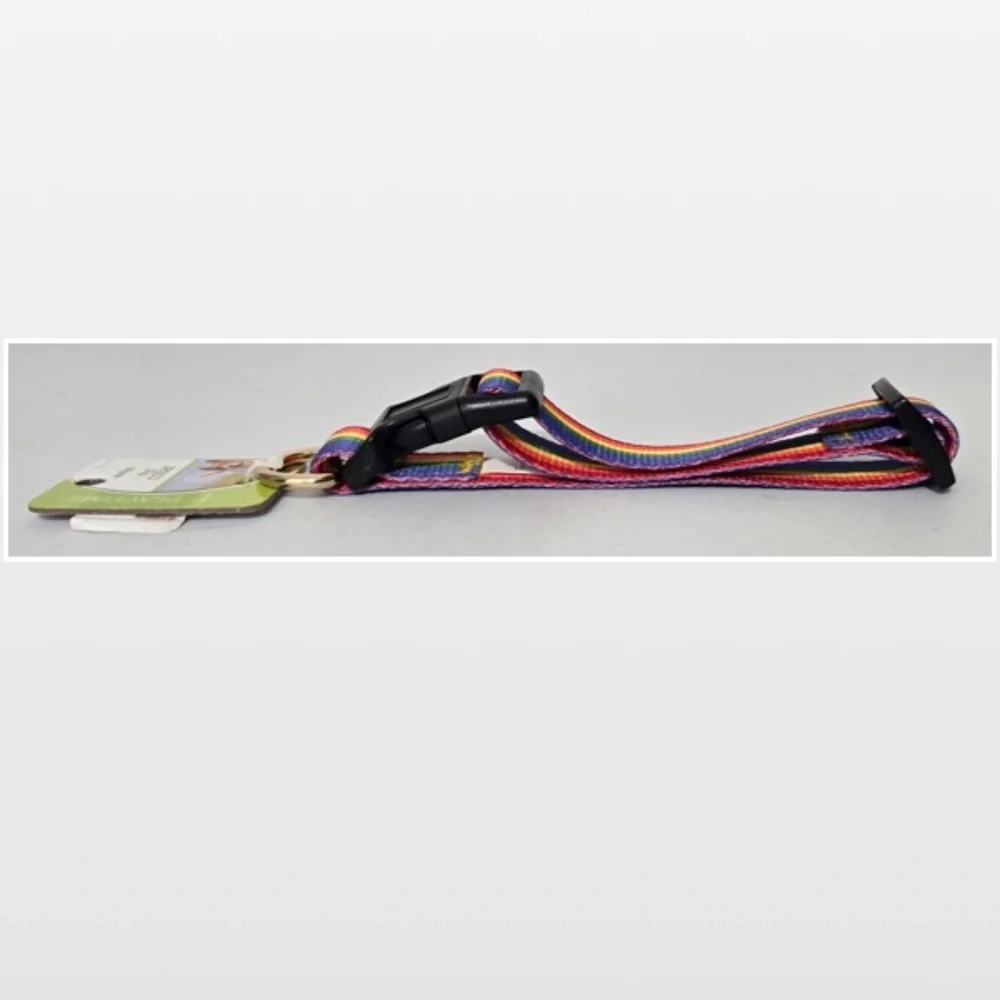 New Pet Dog Collar Adjustable Pet Animal Rainbow Pride NWT